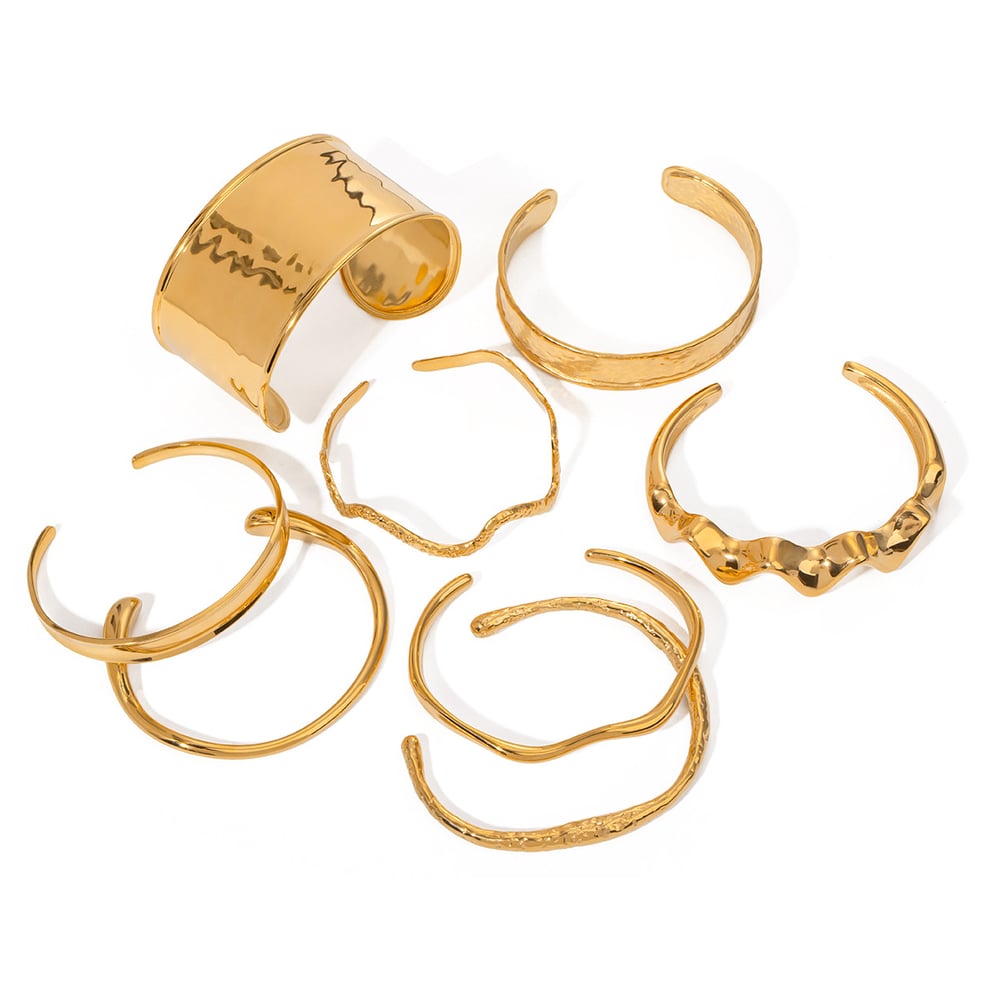 1 Piece Simple Series  style Geometric Stainless Steel Women Bangles h5Picture5