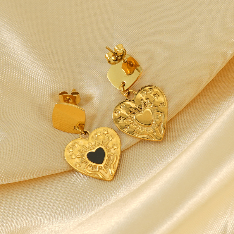 1 Pair Light Luxury Fashion All-match Love Women's Pendant Earrings h5Picture5