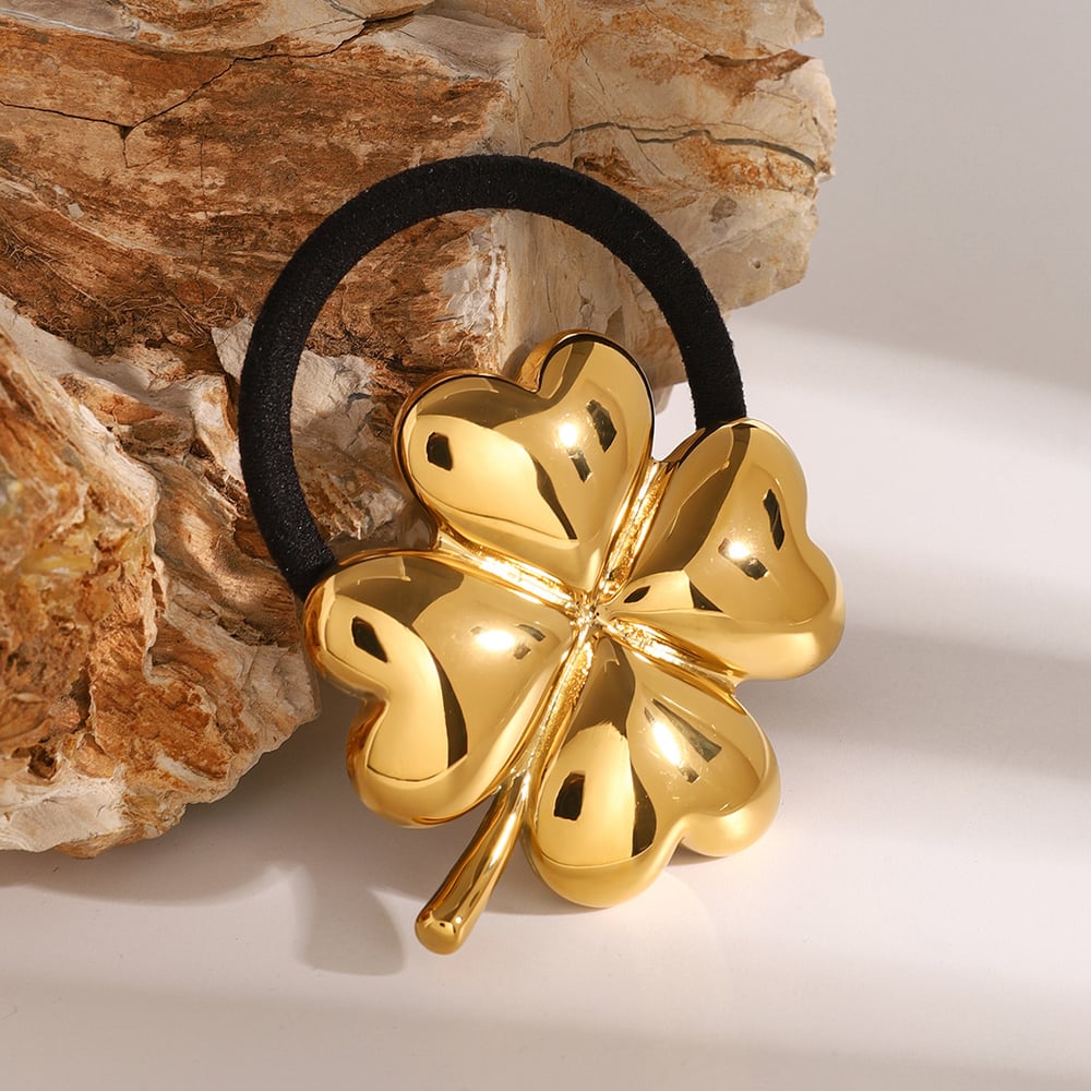 1 paio di fasce per capelli da donna in stile simple series in acciaio inossidabile placcato oro 18k h5Immagine4