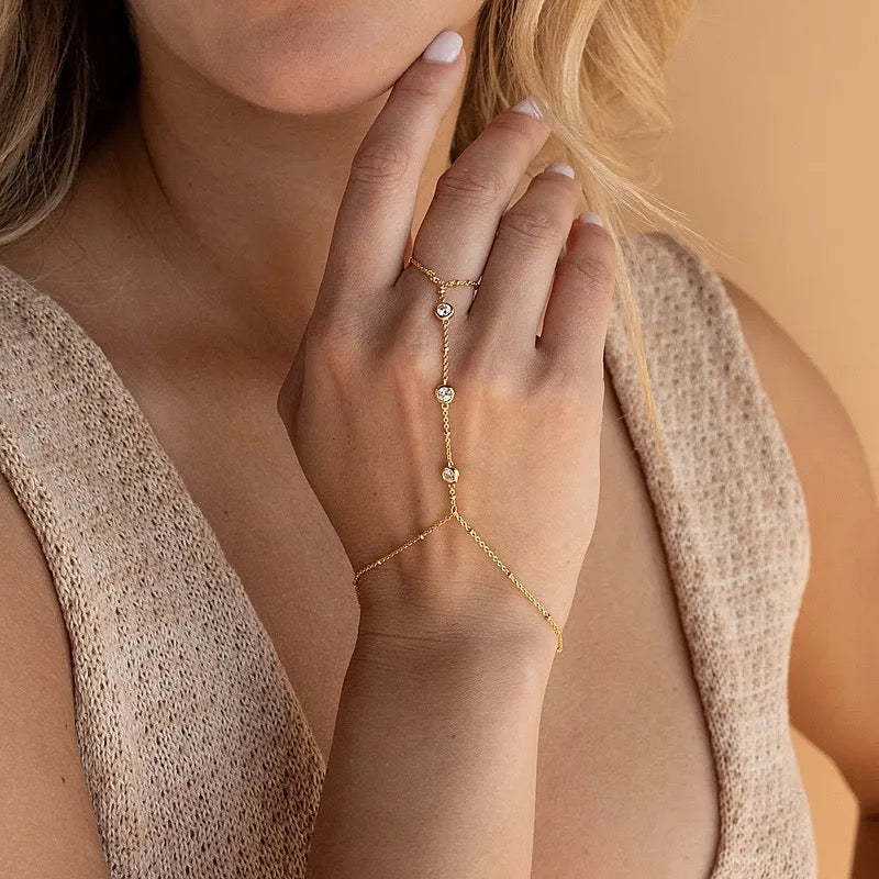 1 Piece Classic Series Delicate Line Extraordinary Stainless Steel Gold Color Women's Chain Bracelets h5Picture4