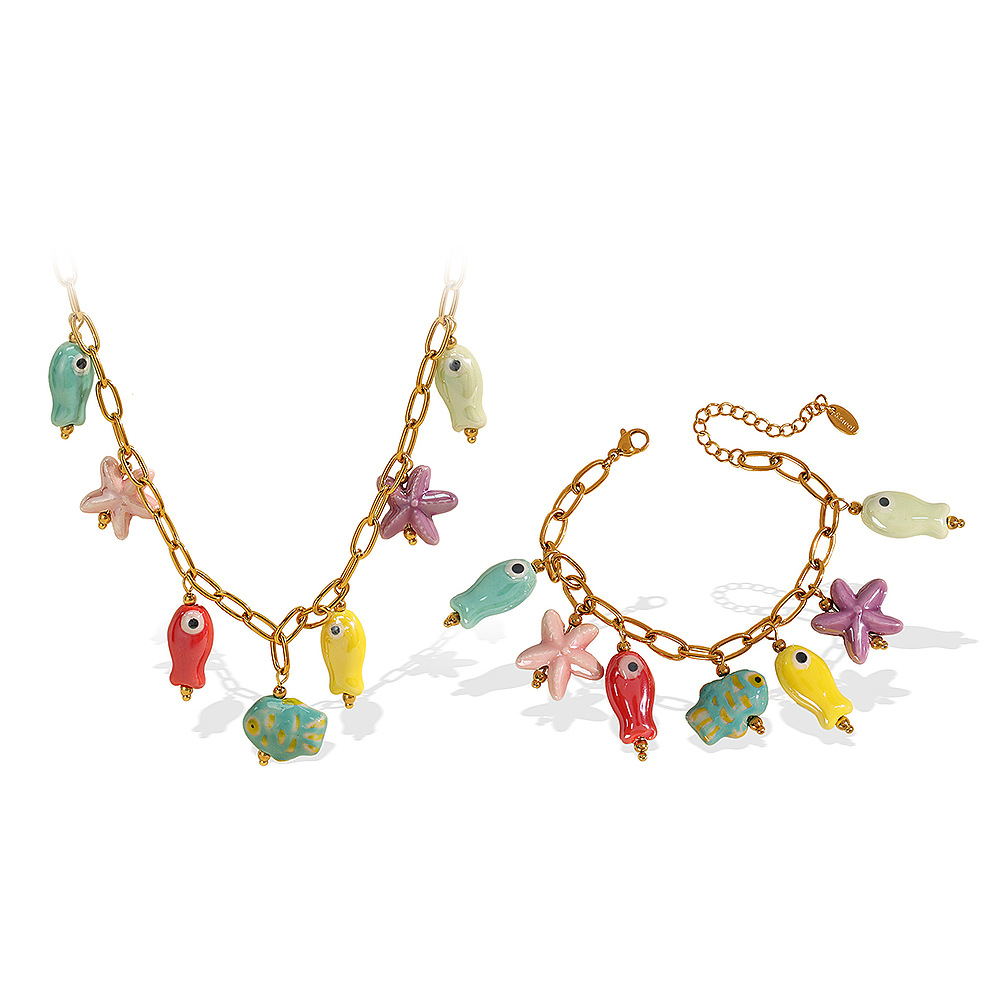 1 piece simple series cute turtle stainless steel  gold plated women charm bracelets h5Picture6