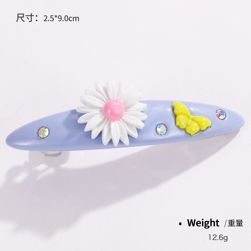 1 Piece Designable Style Vacation Flower Shape Colorful All-match Women's Hair Clips h5Picture3