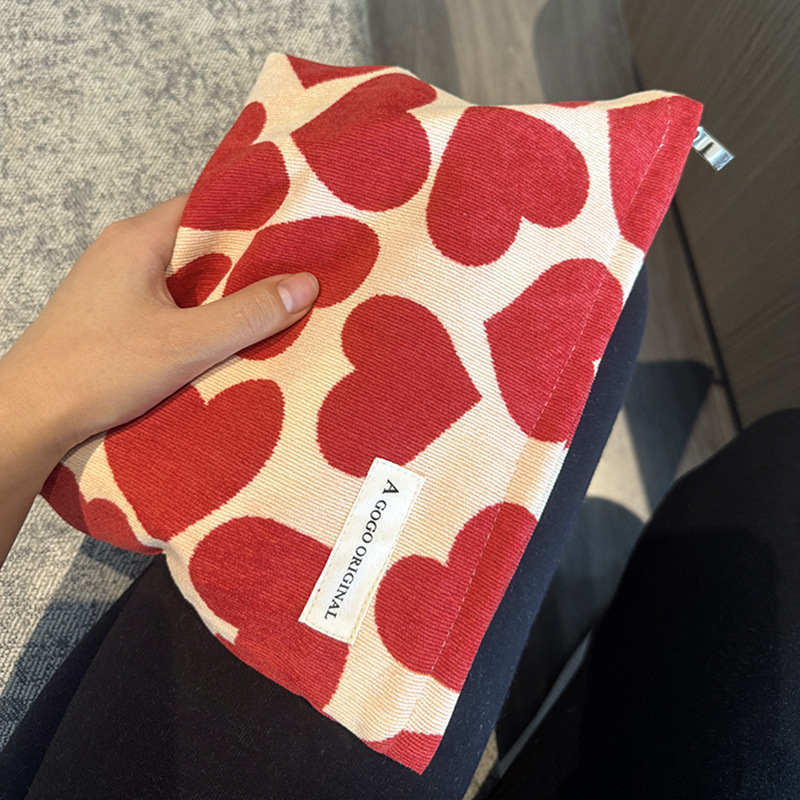 1 Piece Romantic Series Sweet Heart Corduroy Women's Bags h5Picture5