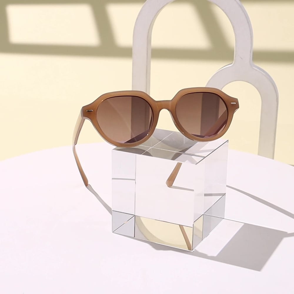 1 Pair of Retro and Casual Round - frame Women's Sunglasses h5Picture4