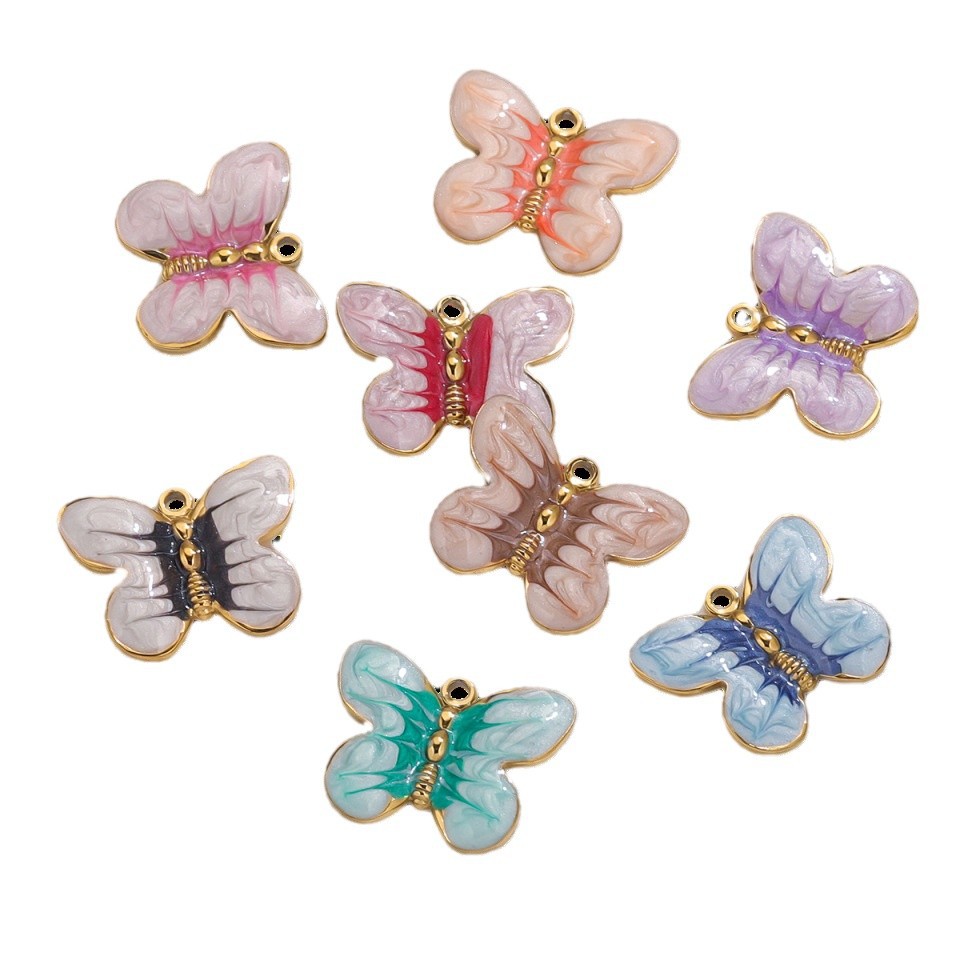1 Piece Romantic Series Sweet Animal Stainless Steel   Gold Color  Women's Pendants h5Picture4