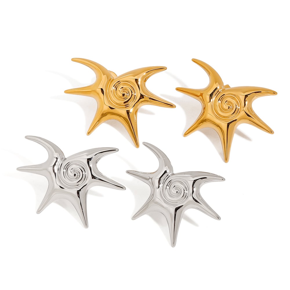 1 Piece Stylish Series Irregular Star Shape Stainless Steel Gold Color Women's Pendant Necklaces h5Picture12