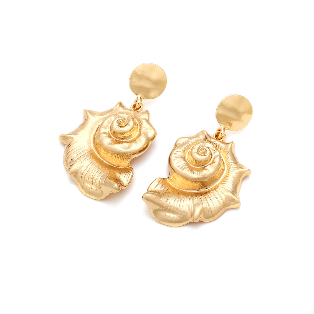 1 Pair Vintage Alloy Conch Dangle Earrings h5Picture4