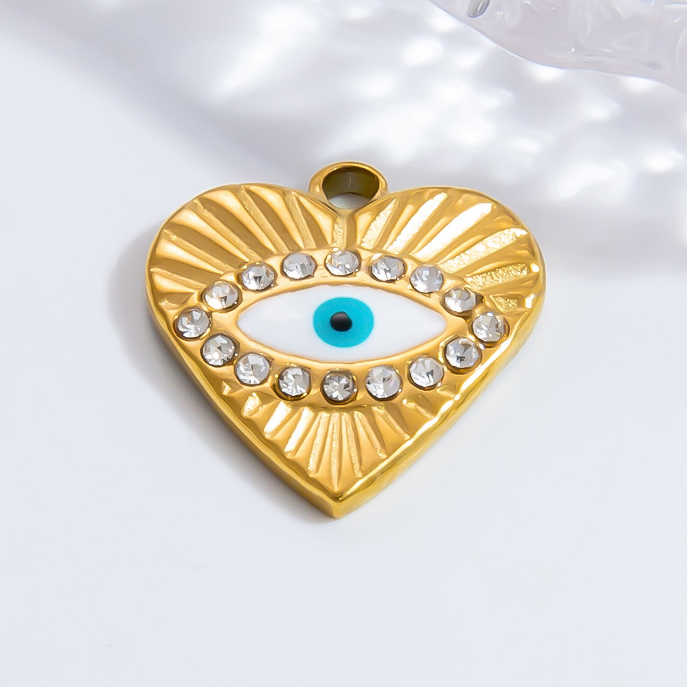 1 Piece Classic Series Retro Eye Stainless Steel Gold Color DIY Women's Pendants h5Picture6