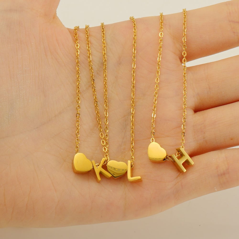 1 Piece Golden Simple Series Simple Letter Women's Pendant Necklaces Picture4