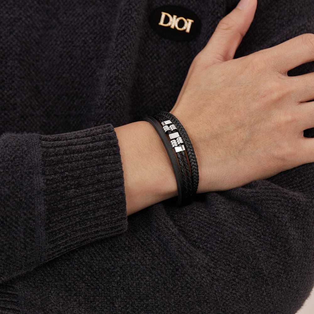 Pulseras de acero inoxidable para hombre, diseño geométrico punk, serie simple, 1 pieza Imagen5