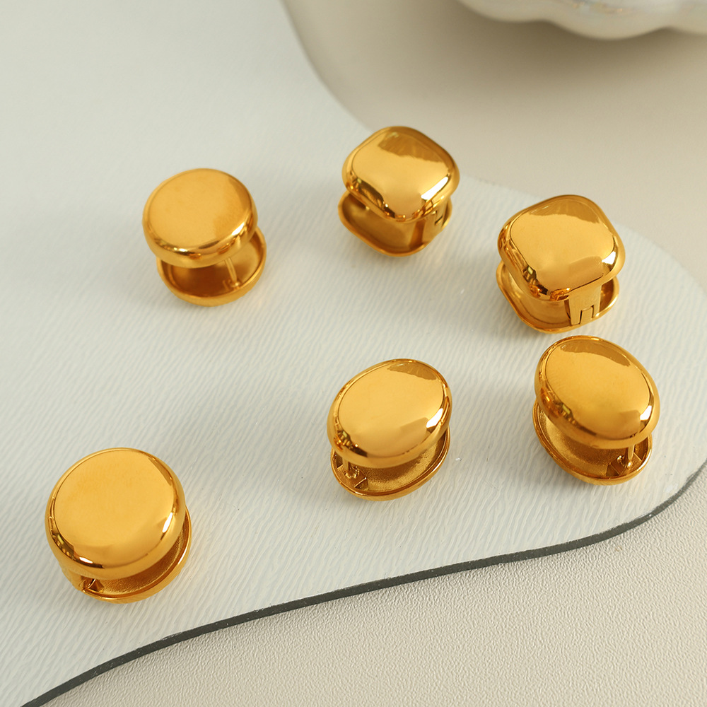 1 pair simple series simple heart stainless steel  gold plated women clip-on earrings h5Picture5