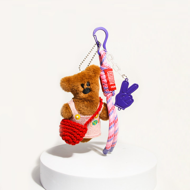 1 pieza de dijes para bolso de mujer de rayón con diseño de animales lindos de serie simple h5Imagen4