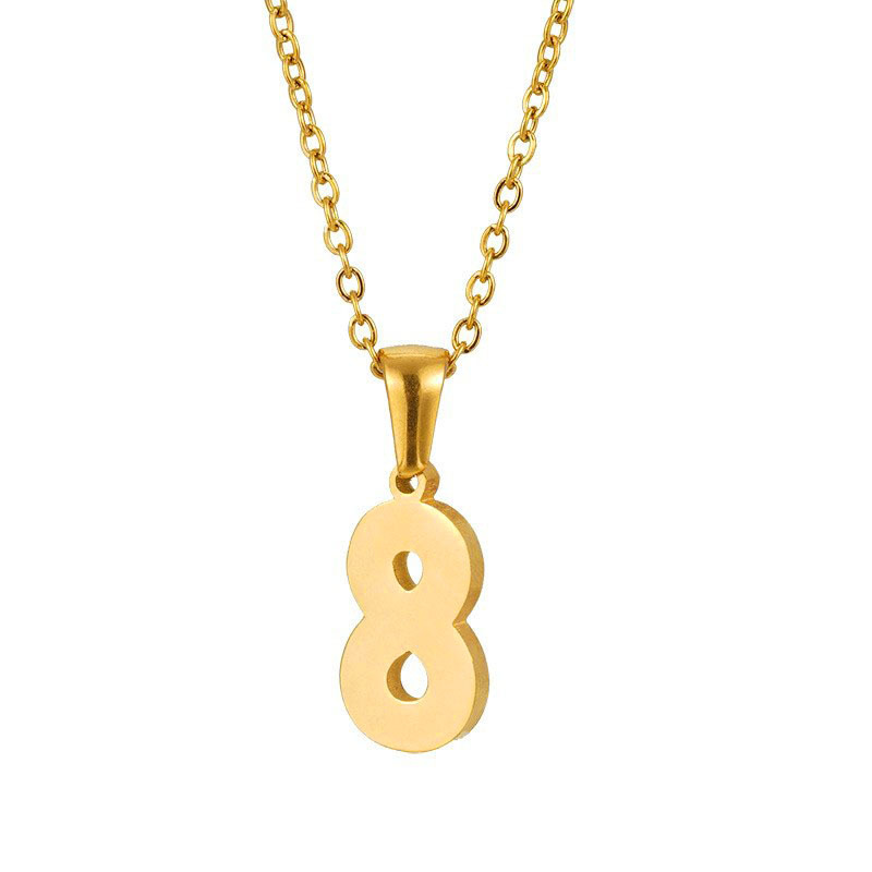 1 Piece Golden Simple Series Simple Letter Women's Pendant Necklaces Picture6
