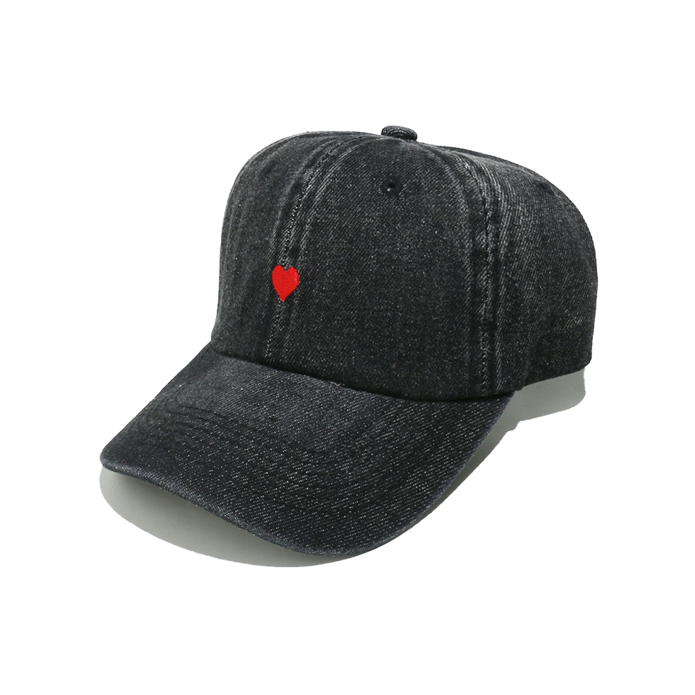 1 Piece Denim Love Embroidered Baseball Cap 