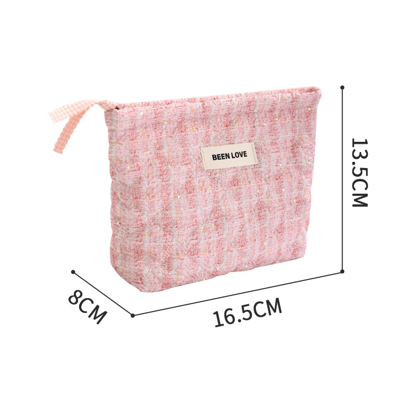 1 Piece Fashionable Sweet Style Patchwork Polyester Women's Makeup Bag Picture6