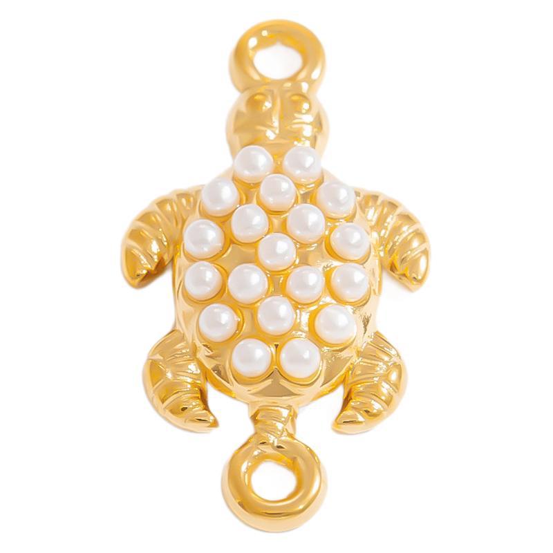 1 Piece Gorgeous Series Elegant Turtle Shape Delicate Stainless Steel Gold Color Women's Pendants h5Picture9