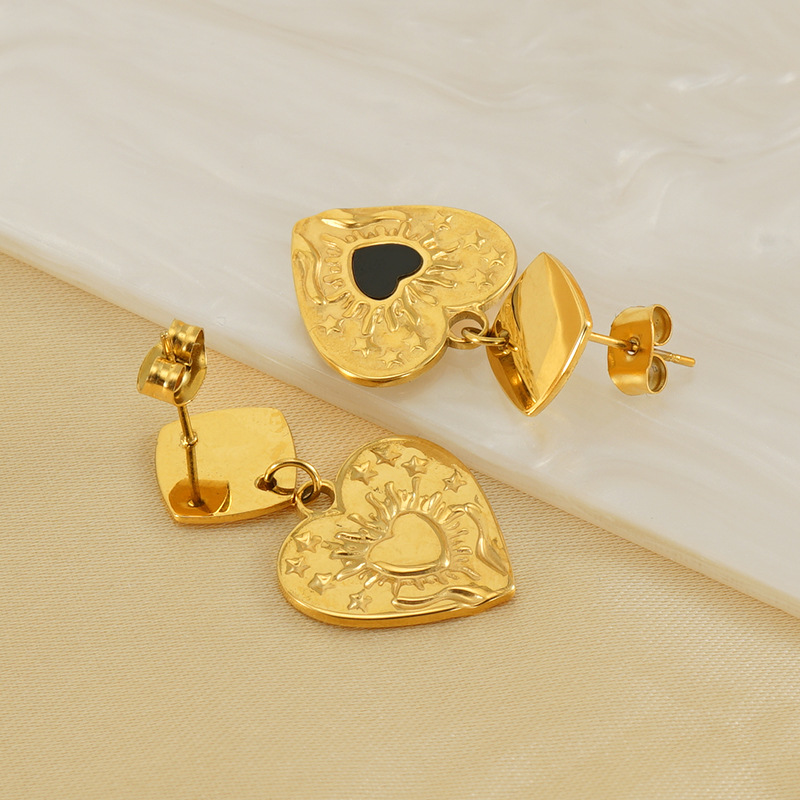 1 Pair Light Luxury Fashion All-match Love Women's Pendant Earrings h5Picture4