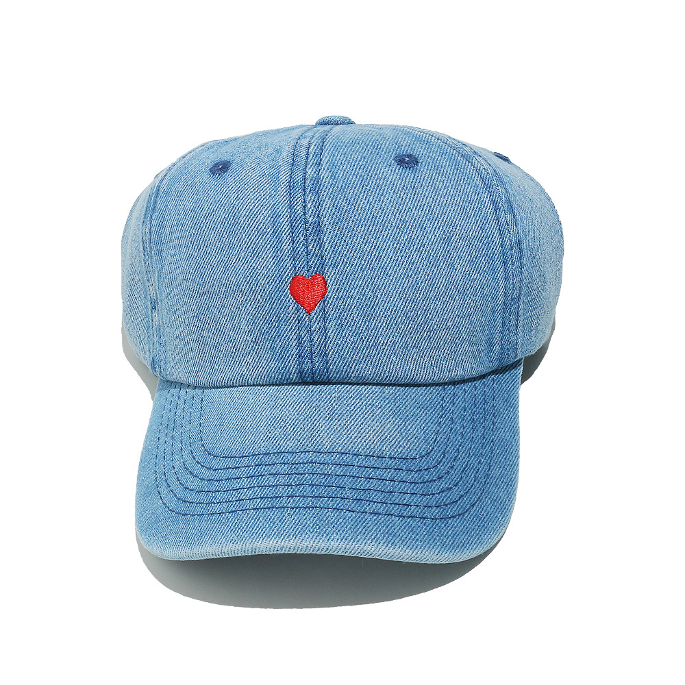 1 Piece Denim Love Embroidered Baseball Cap Picture5