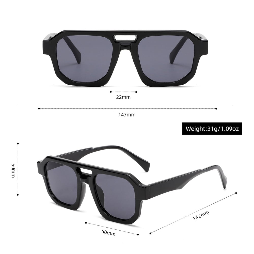 1 Pair Simple Series Casual Solid Color Plastic Women's Sunglasses h5Picture4