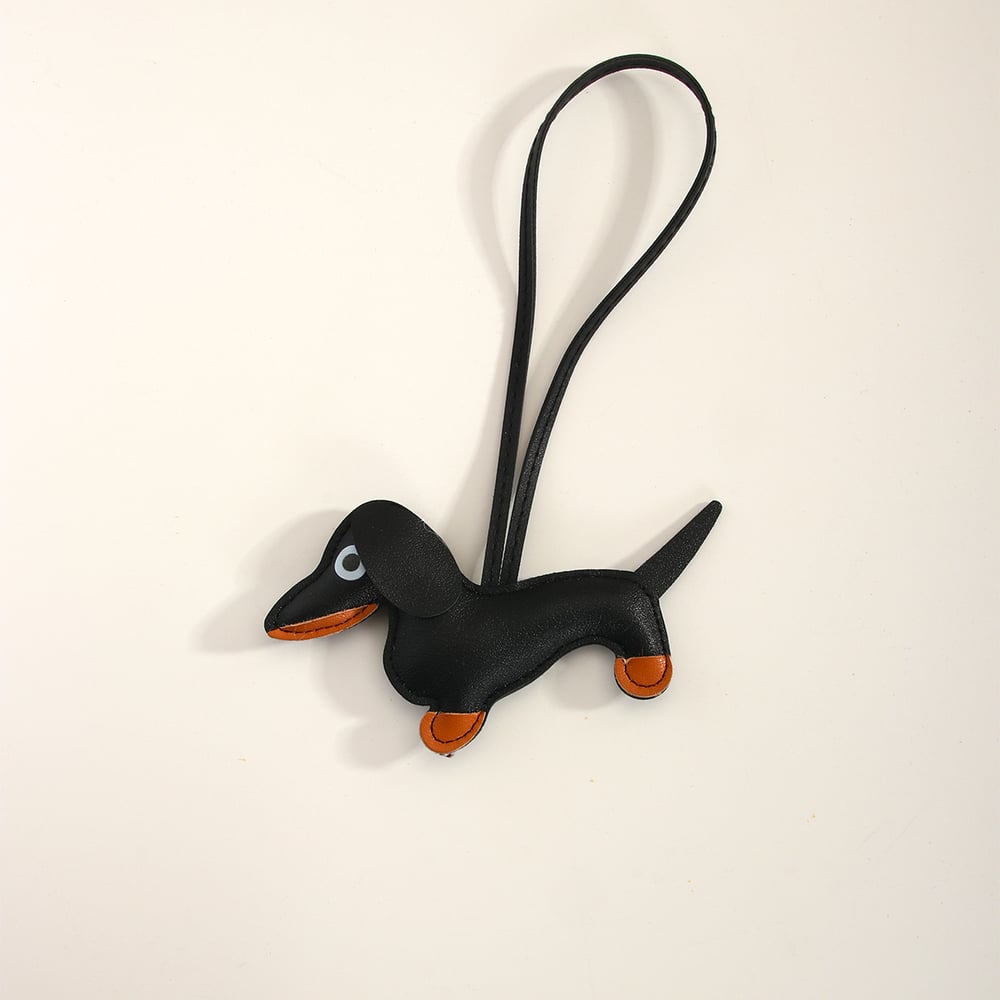 1 Piece Classic Series Daily All-match Wiener Dog Garniture PU Women's Bag Charms h5Picture5