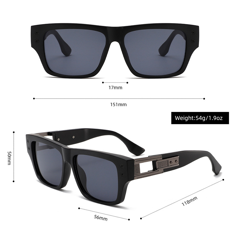1 Pair Simple Series Daily Solid Color Plastic Women's Sunglasses h5Picture9