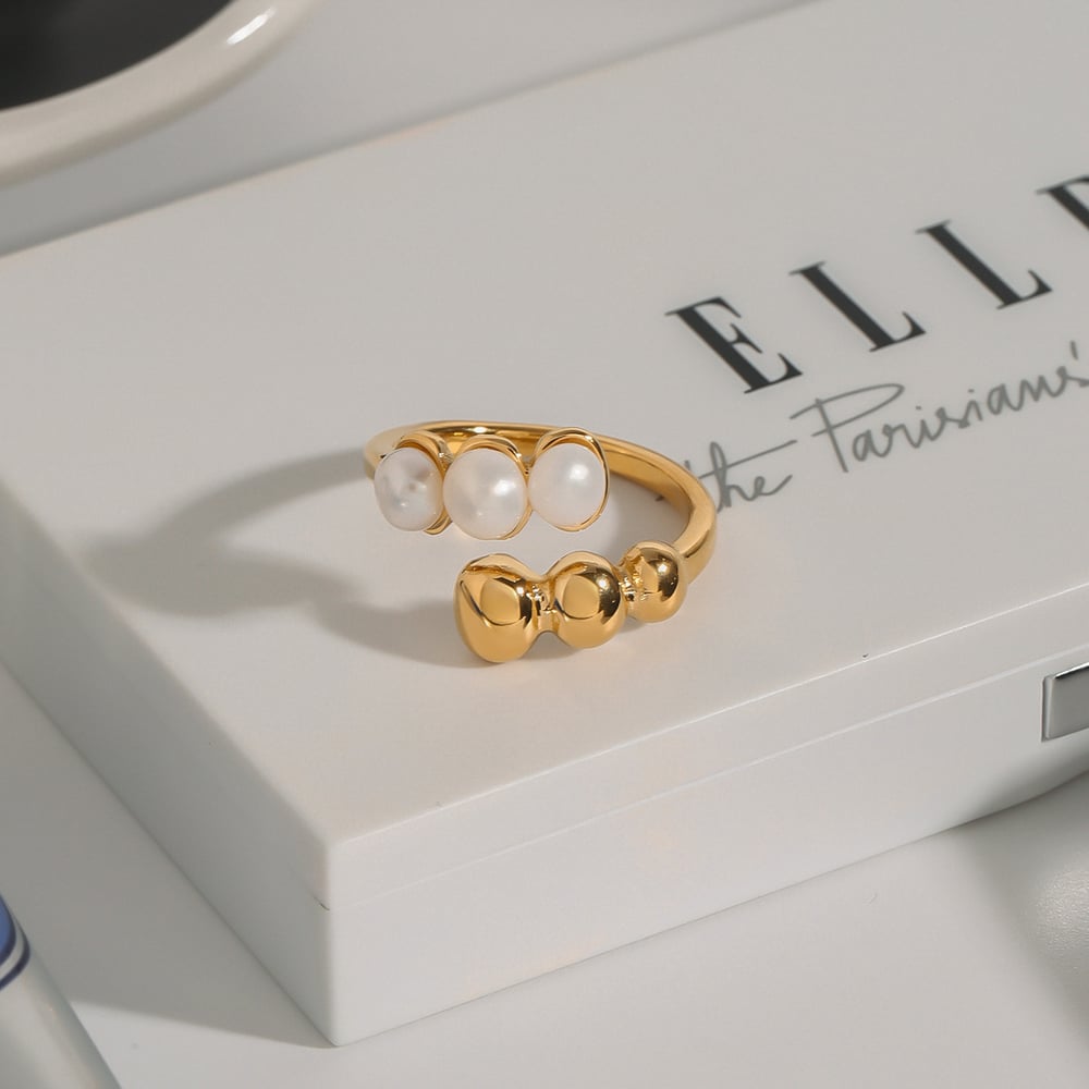 1 Piece Charming Series Elegant Spiral Shape Stainless Steel Gold Color Women's Single Rings h5Picture7