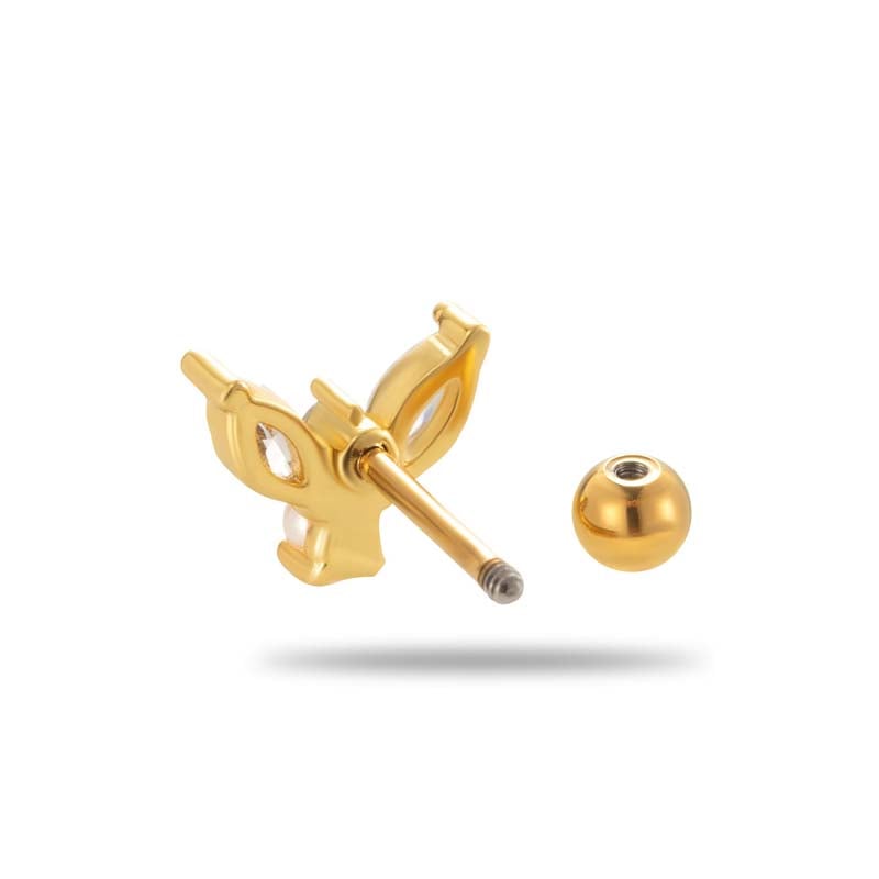 1 Piece Tassels Titanium Steel Zircon Women's Stud Earrings Picture6