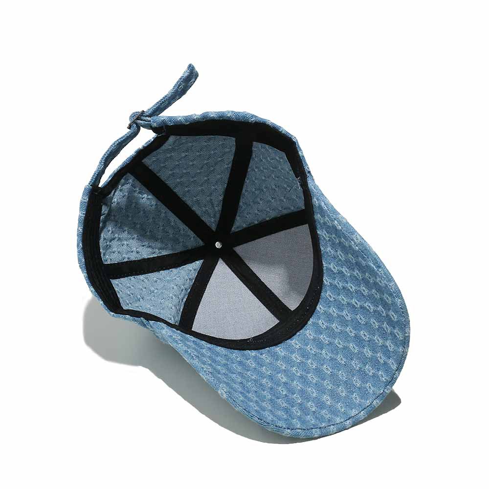 1 Piece Retro Geometric Denim Baseball Cap Picture6
