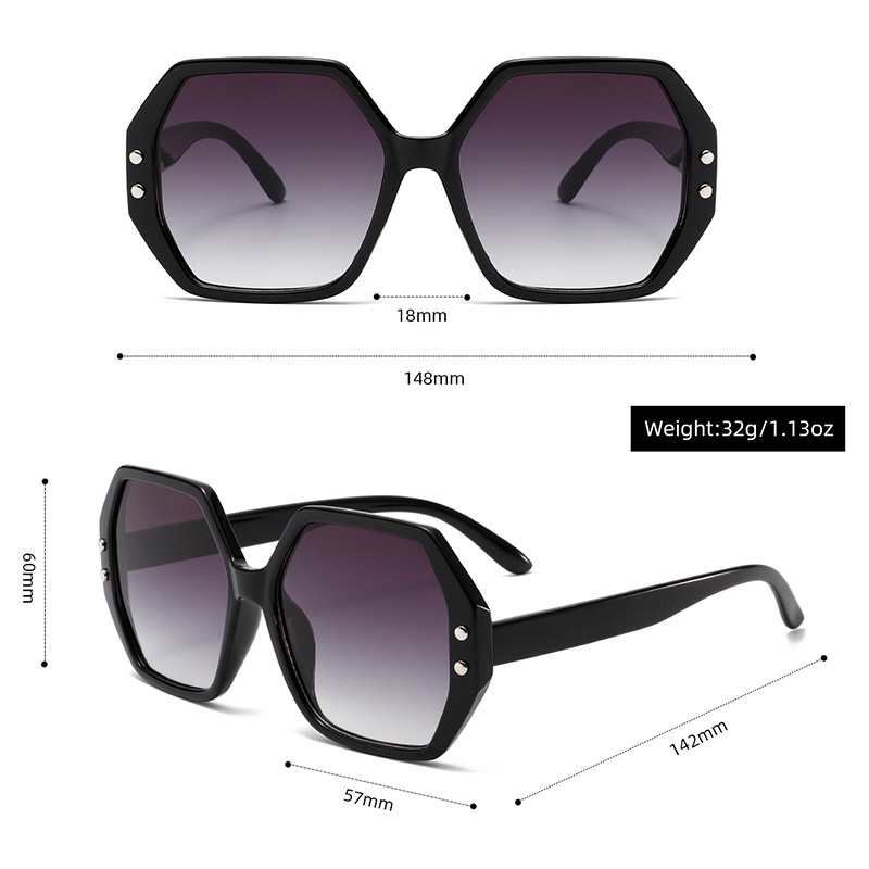 1  Pair of Stylish Large Leopard - print Square - frame Women's Sunglasses Picture9