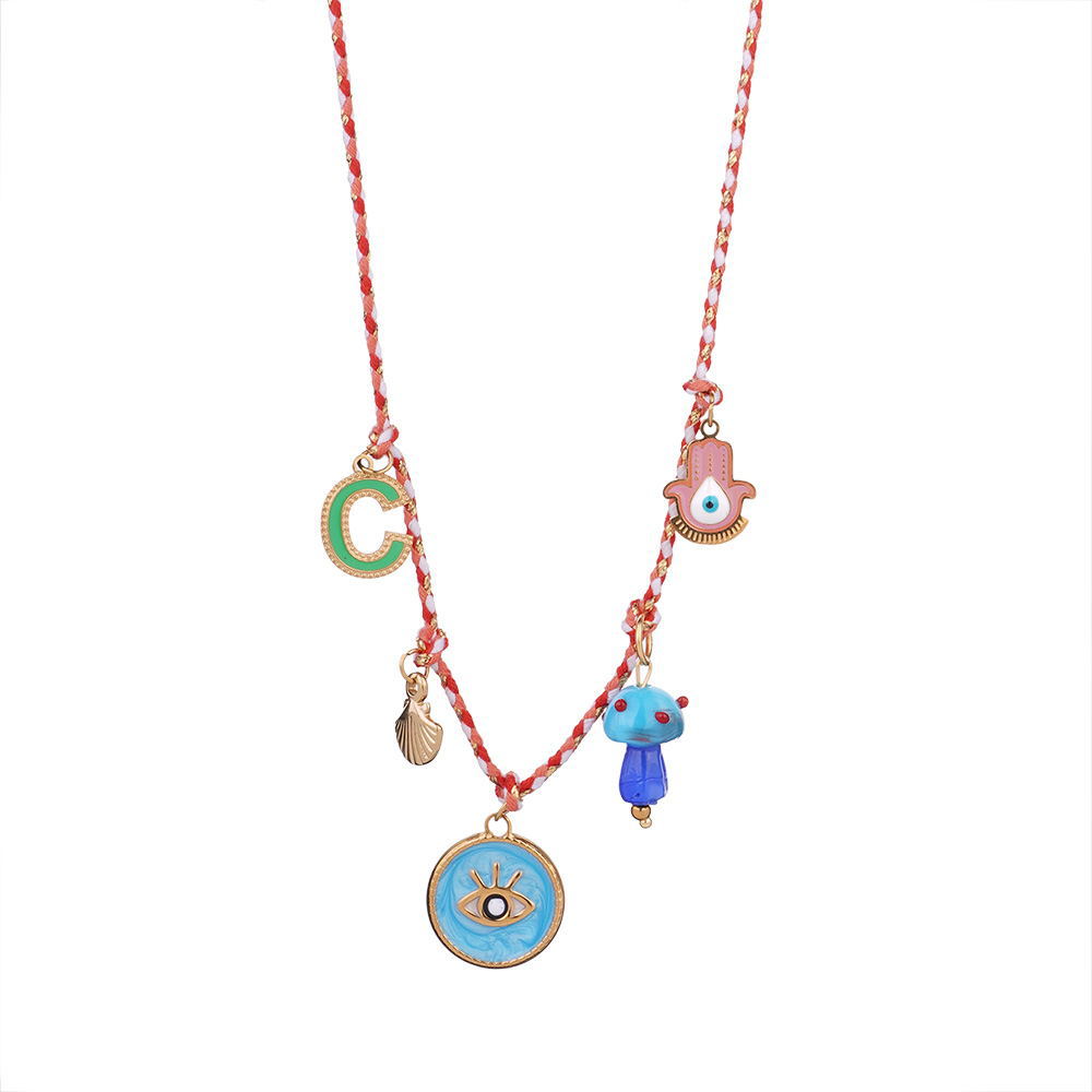 1 Piece Polychrome Series Sweet Sun Sennit Stainless Steel Gold Color Women's Pendant Necklaces h5Picture8