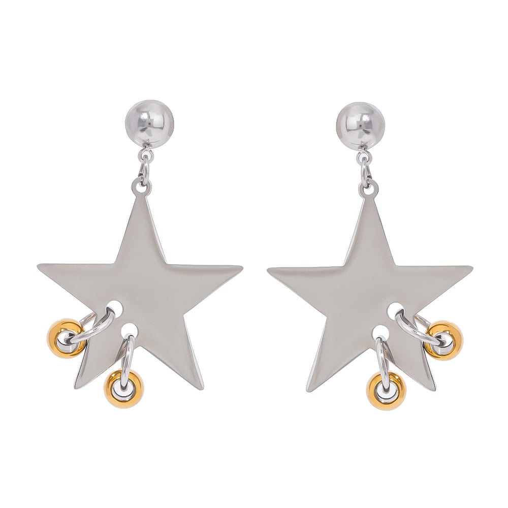 1 pair simple series classic geometric stainless steel  gold plated women drop earrings h5Picture6
