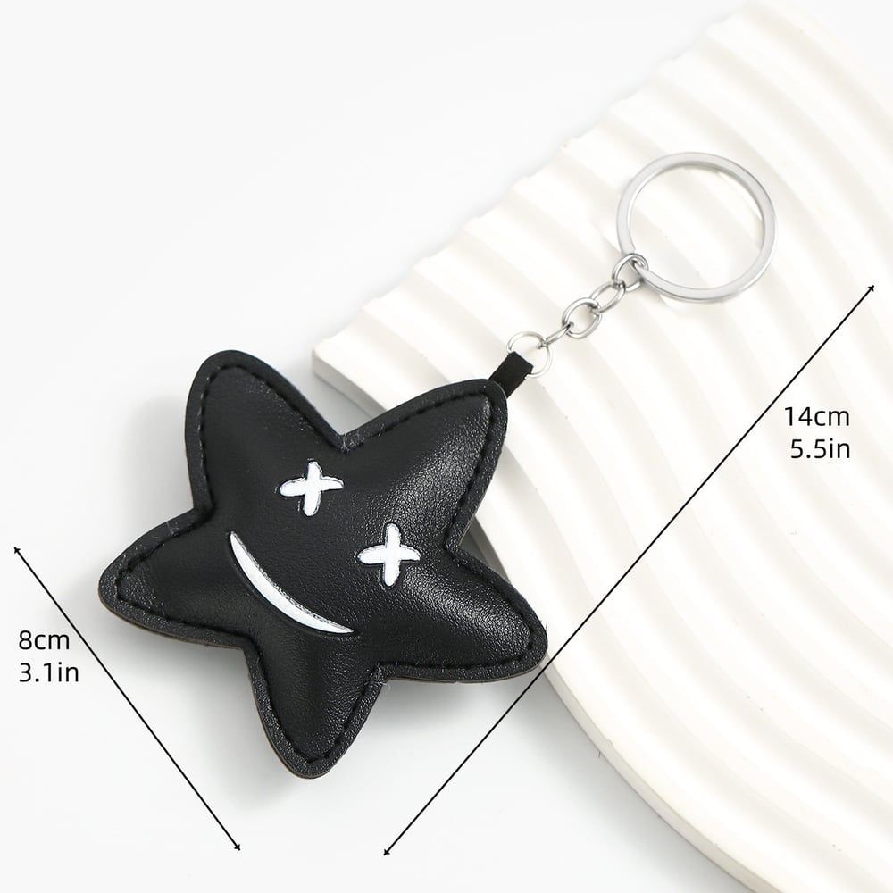 1 stuk eenvoudige serie schattige ster PU unisex tasbedels h5Afbeelding7