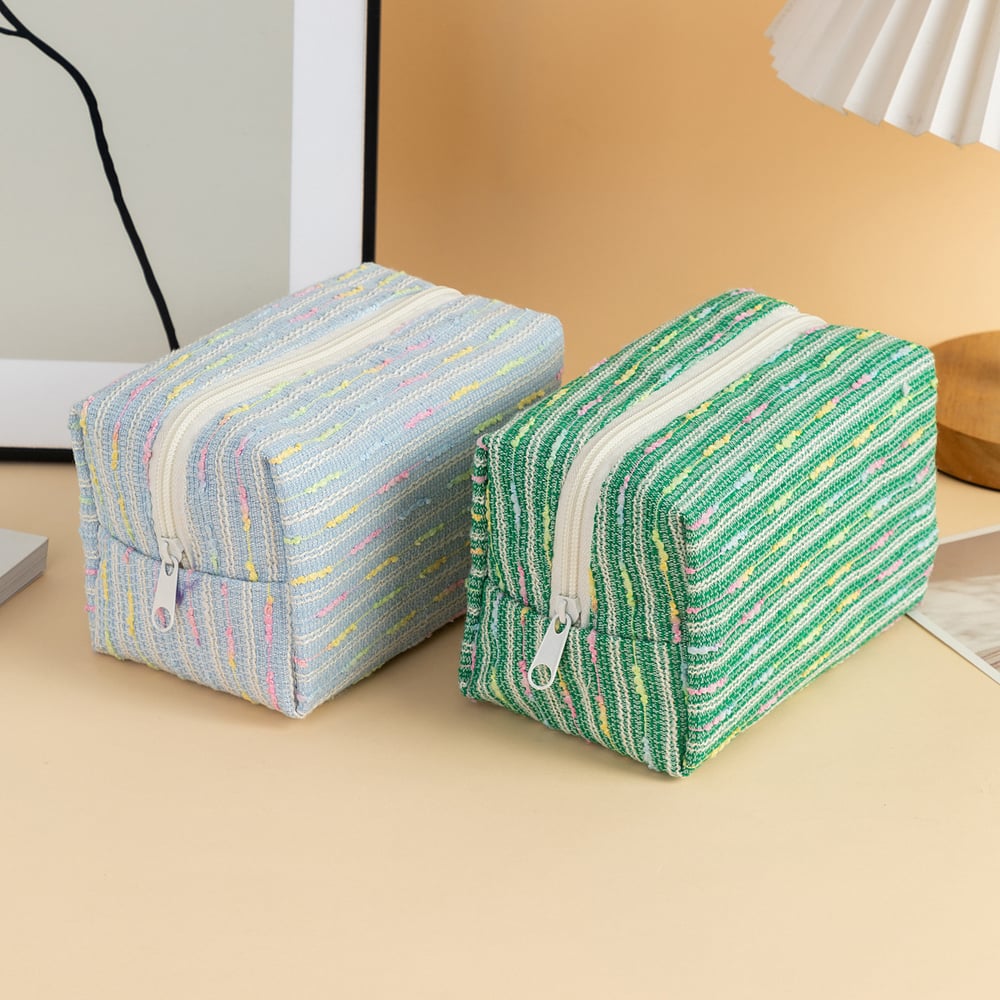 1 Piece Colorful Striped Women's Makeup Bags Picture5