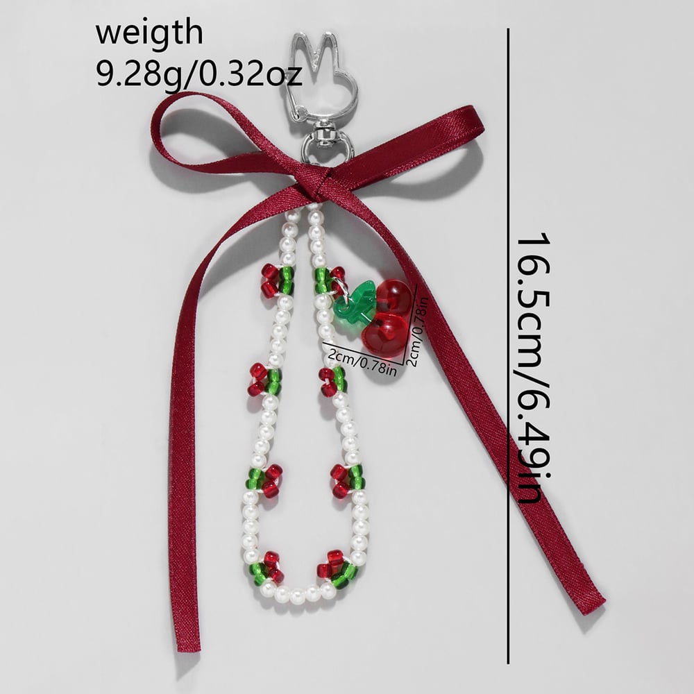 1 Piece Sweet Beaded Bow Bag Charms Picture12