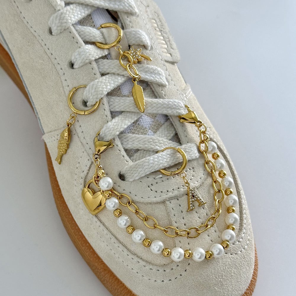 1 paio di perline eleganti della serie semplice in acciaio inossidabile placcato oro 18K per le donne h5Immagine4