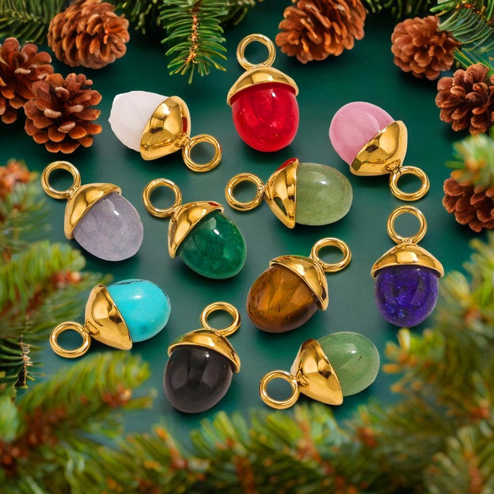 1 pair simple series retro geometric  gold plated artificial gemstone women pendants h5Picture3