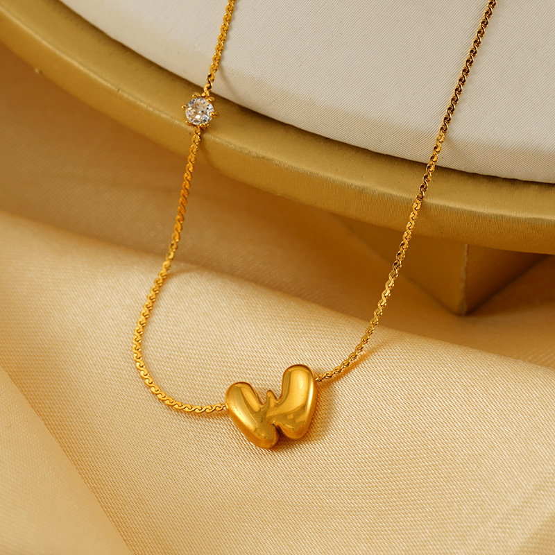 1 Piece Simple Series Daily Letter Golden Women’s Pendant Necklaces h5Picture3