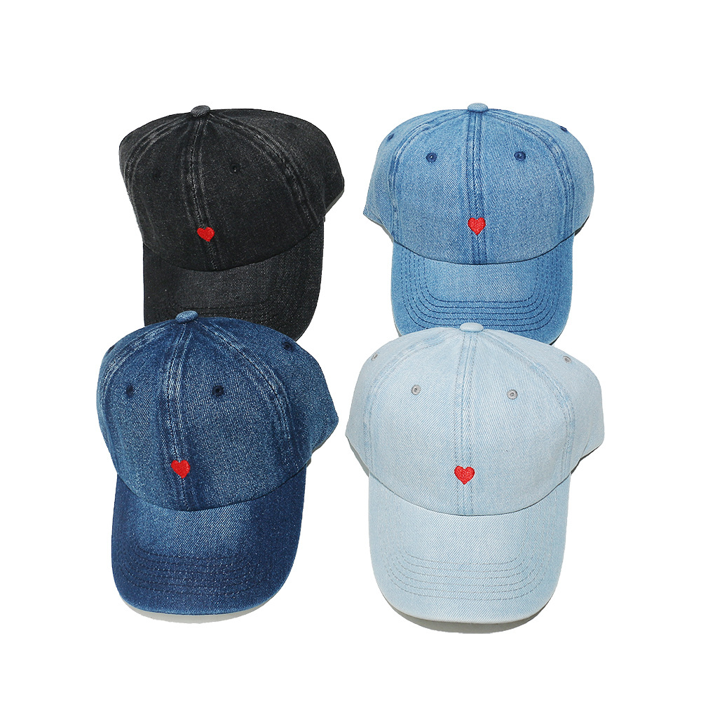 1 Piece Denim Love Embroidered Baseball Cap Picture4