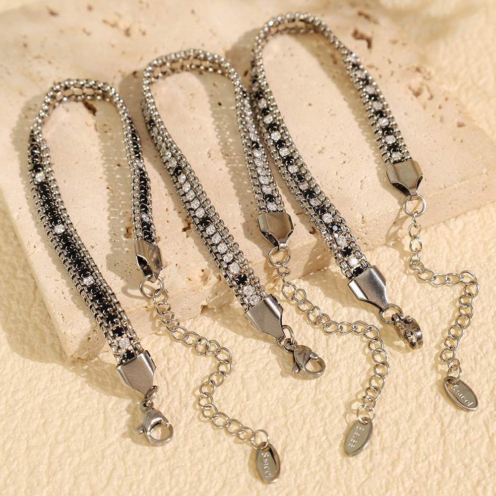 1 Piece Fashionable Series Retro Colorful Beads Multilayer Stainless Steel Gold Color Women's Beaded Bracelets h5Picture6