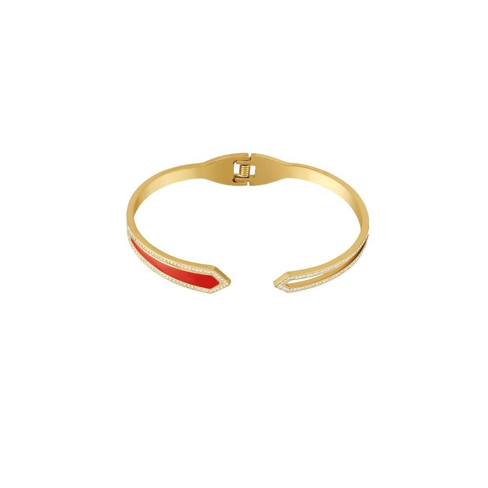 1 Piece Simple Series Elegant Geometric Stainless Steel   Gold Color  Women's Bangles h5Picture8