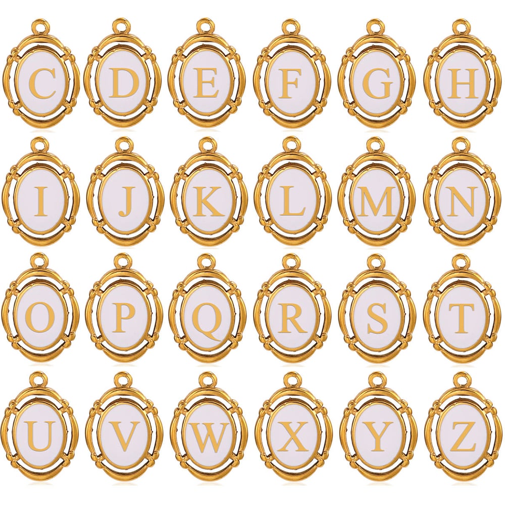 1 pair simple series retro letter  gold plated women pendants h5Picture4