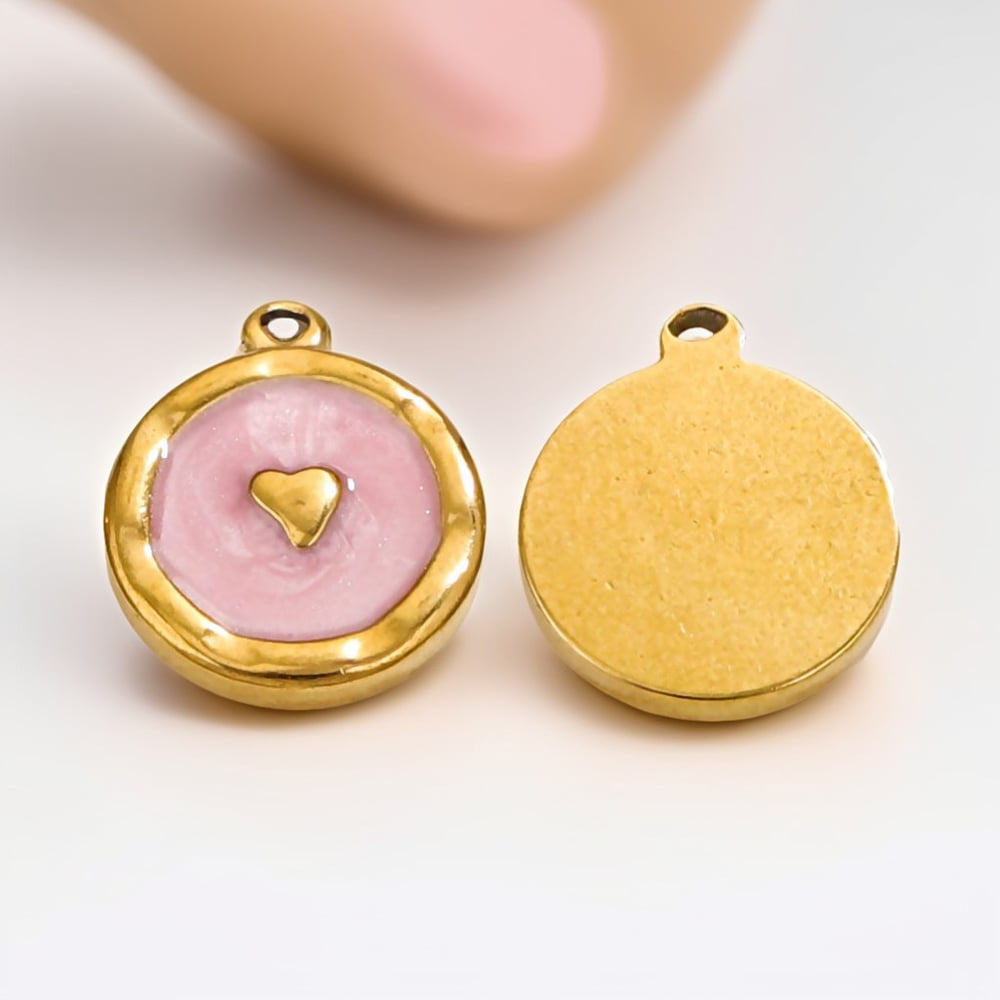 1 pair simple series retro heart  gold plated women pendants h5Picture4