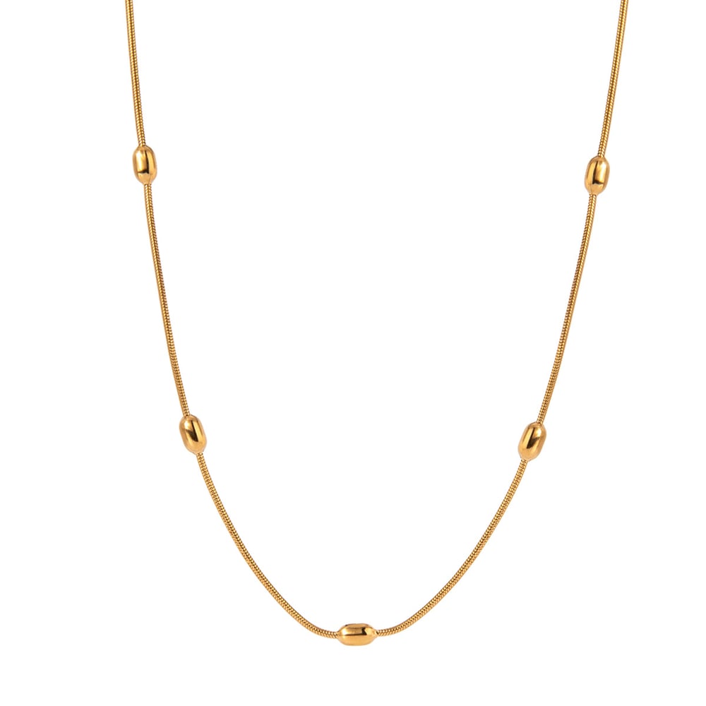 1 piece simple series simple geometric stainless steel  gold plated women chain necklaces Picture5