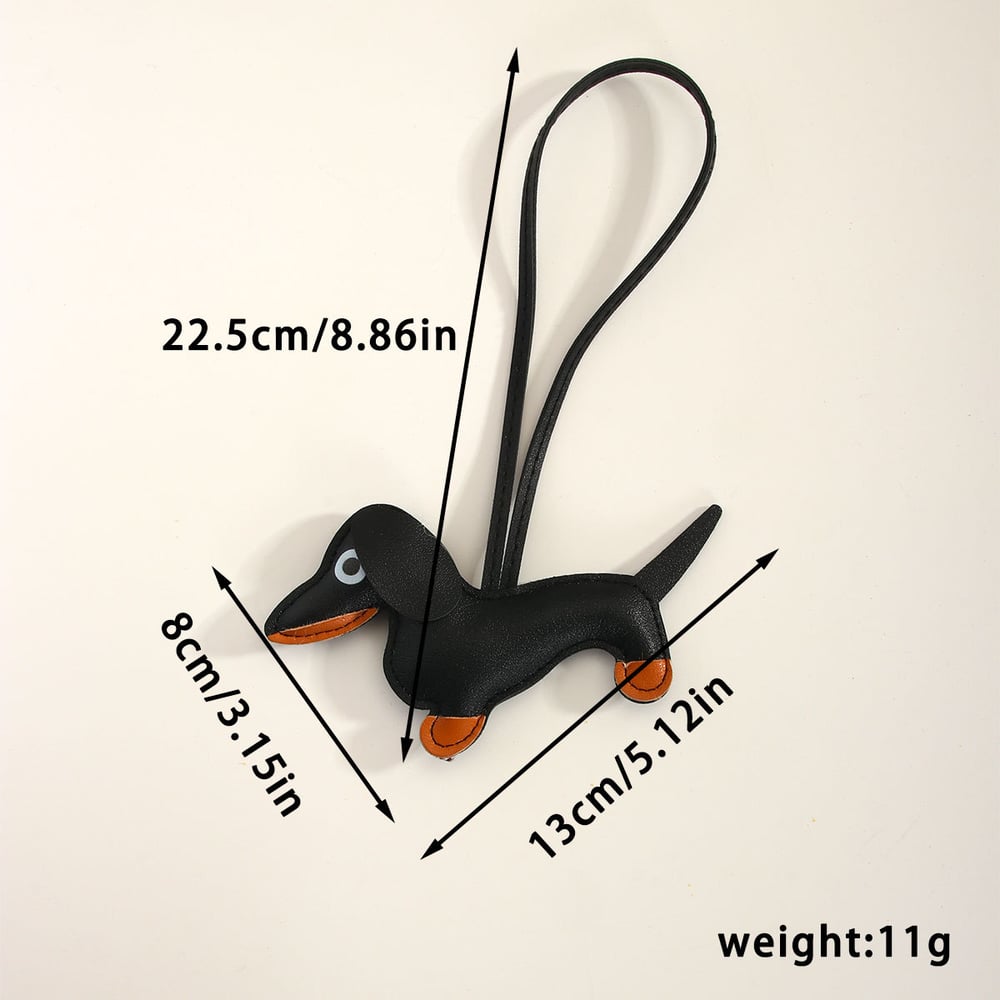 1 Piece Classic Series Daily All-match Wiener Dog Garniture PU Women's Bag Charms h5Picture8