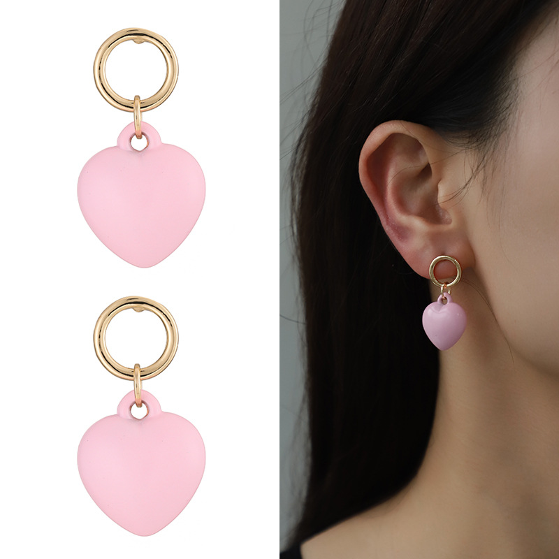 1 Piece Designable Series Sweet Color of Macaron Heart Shape Alloy Women's Beaded Necklaces Picture4