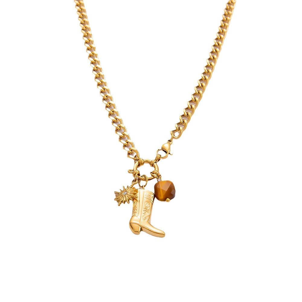 Collar con colgante de perla artificial chapado en oro de 18 quilates con forma de corazón, serie clásica, para mujer. h5Imagen5