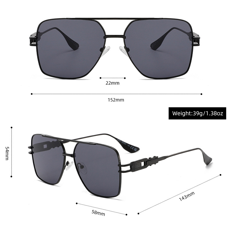 1 Pair Simple Series Daily Solid Color Plastic Women's Sunglasses h5Picture10