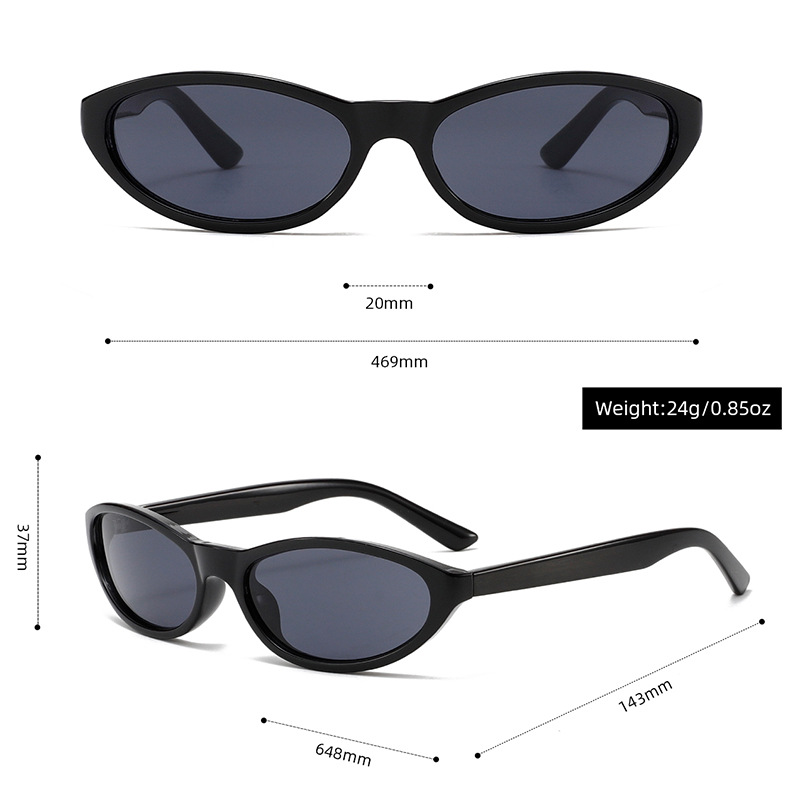 1 Pair of Casual Small Oval - frame Women's Sunglasses h5Picture4