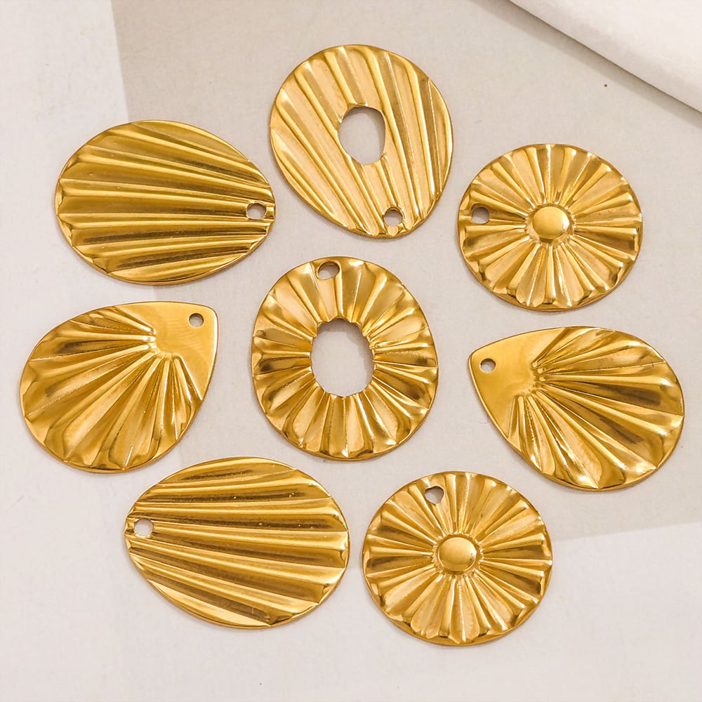 1 pair simple series simple geometric stainless steel  gold plated women pendants h5Picture4
