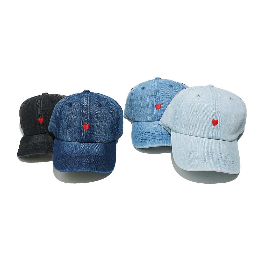 1 Piece Denim Love Embroidered Baseball Cap Picture3